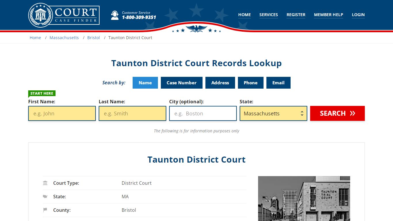 Taunton District Court Records Lookup - CourtCaseFinder.com